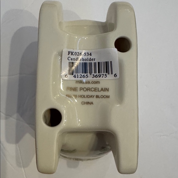 MIKASA Candleholders Holiday Bloom FK026 Poinsettias & Holly (2 sold separately) - Picture 9 of 14